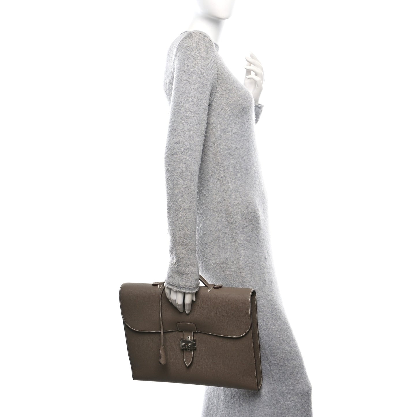 Togo Sac A Depeche Light 1-37 Briefcase Etoupe