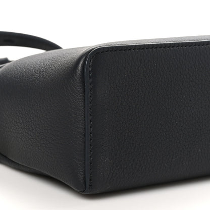 Loro Piana Grained Calfskin L19 Extra Pocket Pouch Navy Blue 8 of 9