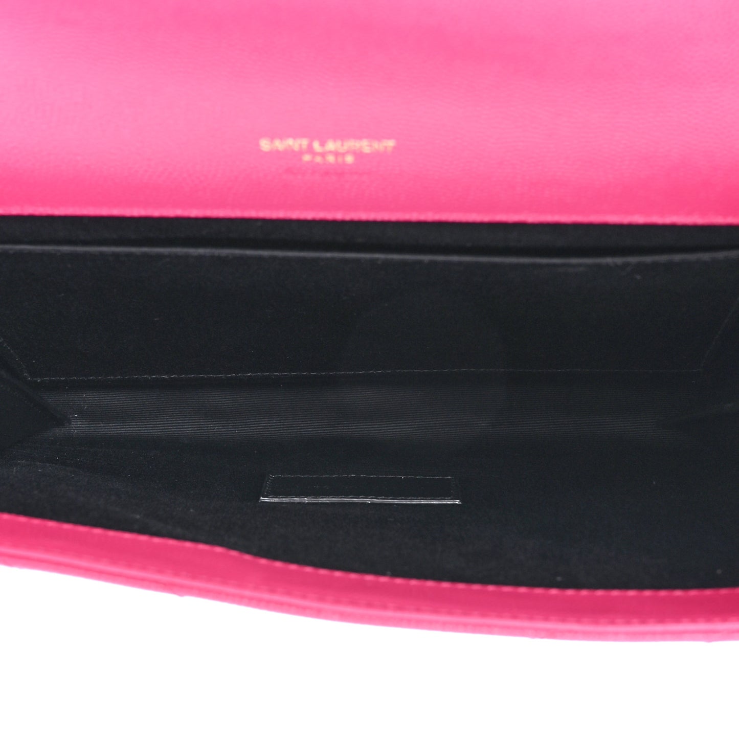 Grain De Poudre Matelasse Chevron Monogram Envelope Clutch Fuchsia
