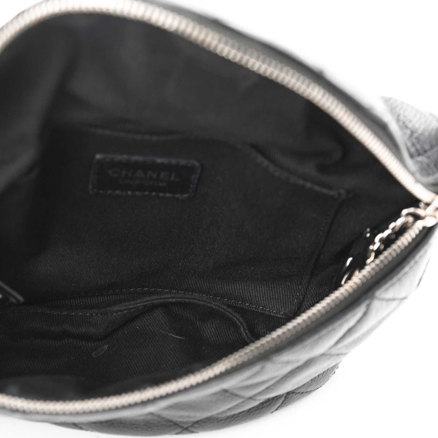 Chanel Grained Calfskin Quilted Waist Belt Bag Black 5 of 10