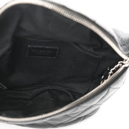 Chanel Grained Calfskin Quilted Waist Belt Bag Black 5 of 10