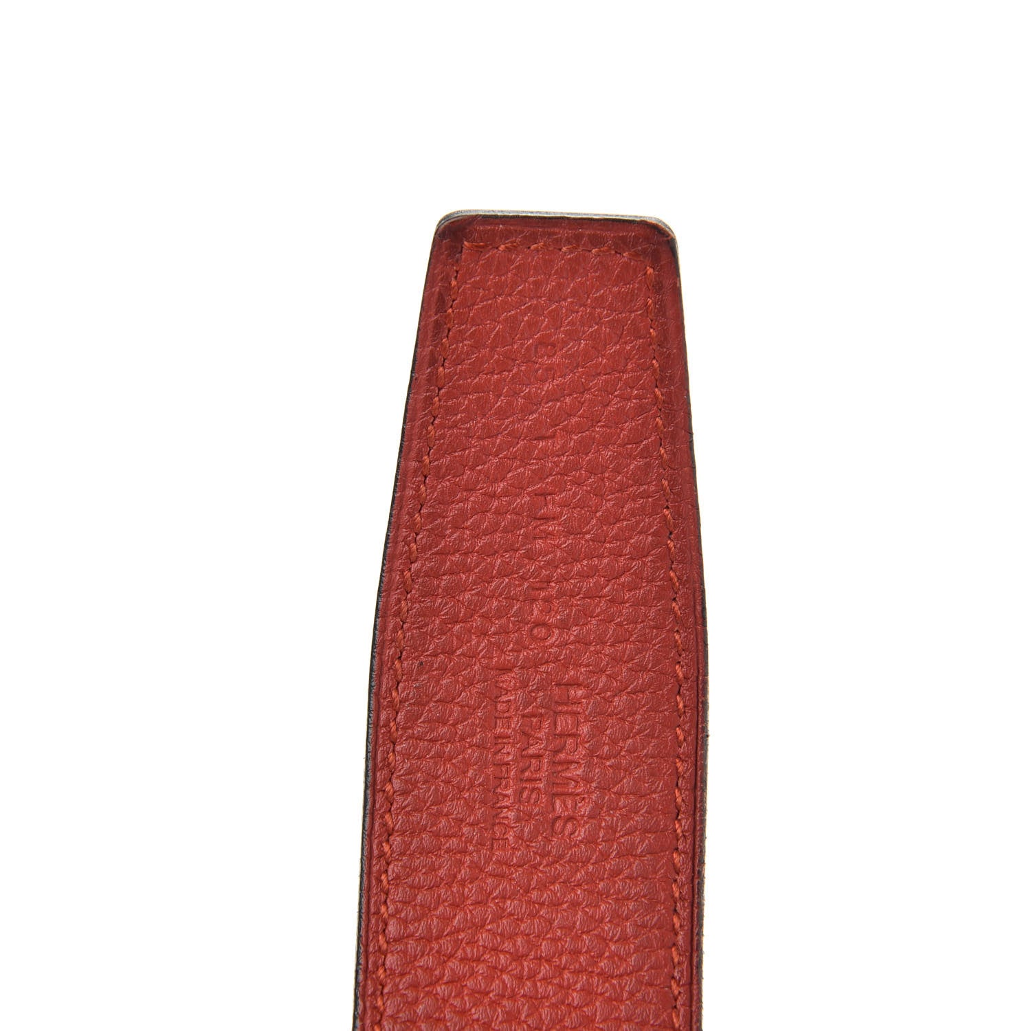 Hermes Box Togo Strie 32mm H Belt 100 Black Rouge Garance 4 of 5