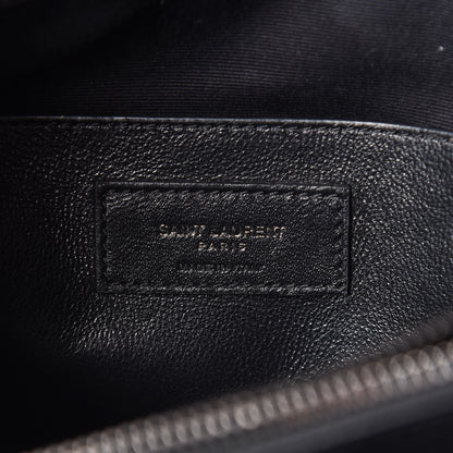 Saint Laurent Sheepskin Matelasse Chevron Monogram Large College Satchel Black 7 of 11