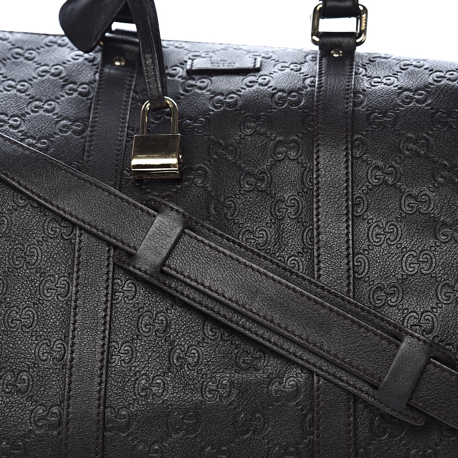 Gucci Guccissima Large Carry On Duffle Chocolate 11 of 11