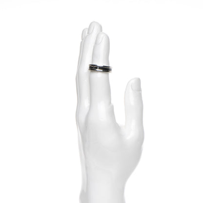Bulgari Sterling Silver Ceramic Save The Children One-Band Ring 52 6 2 of 7