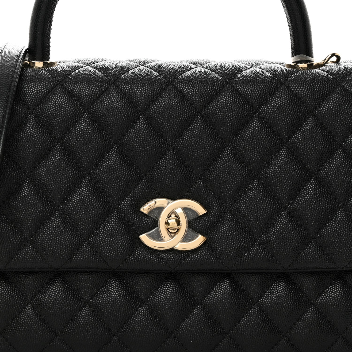 Chanel Caviar Quilted Small Coco Handle Flap Black 13 of 16