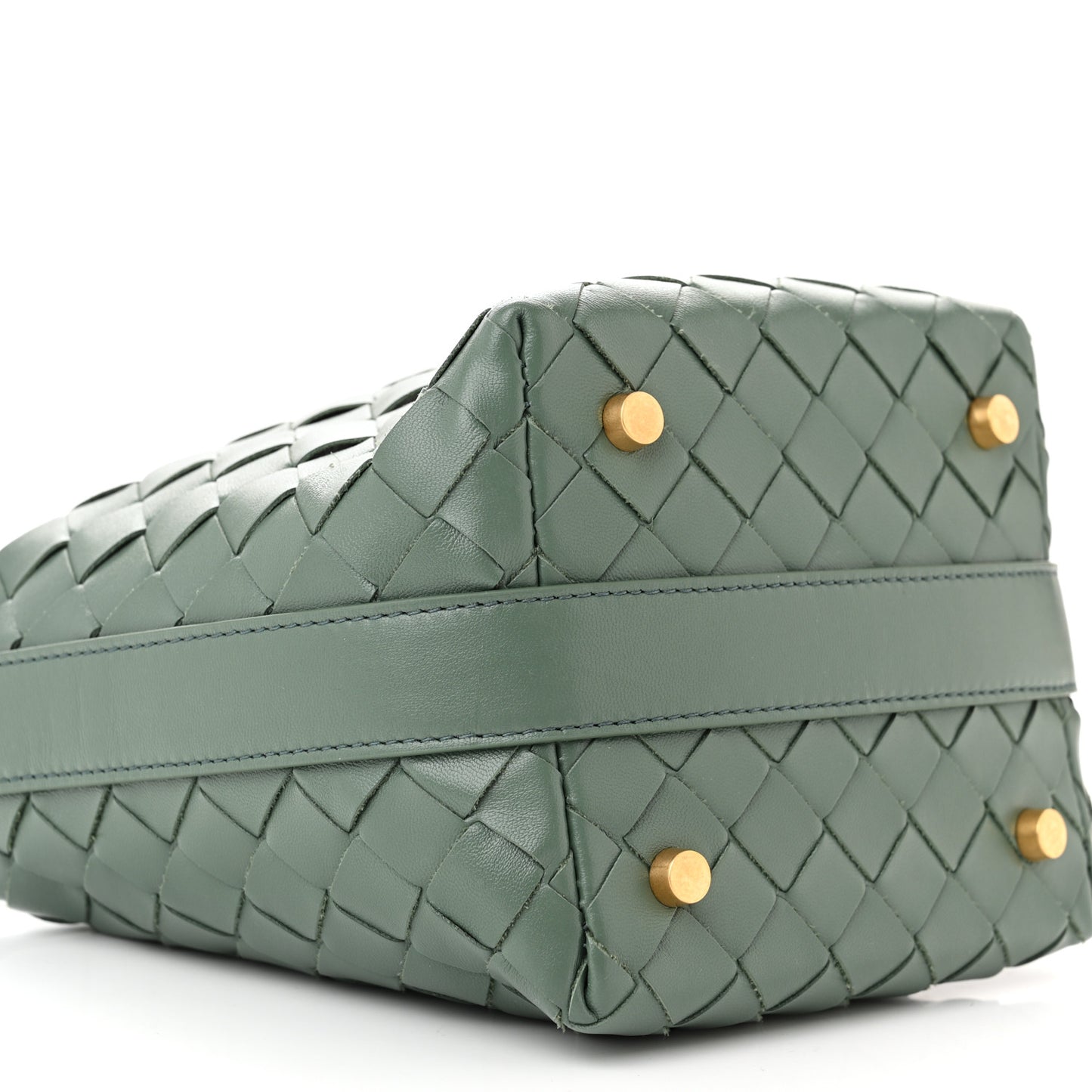 Calfskin Nappa Intrecciato Candy Wallace Aloe