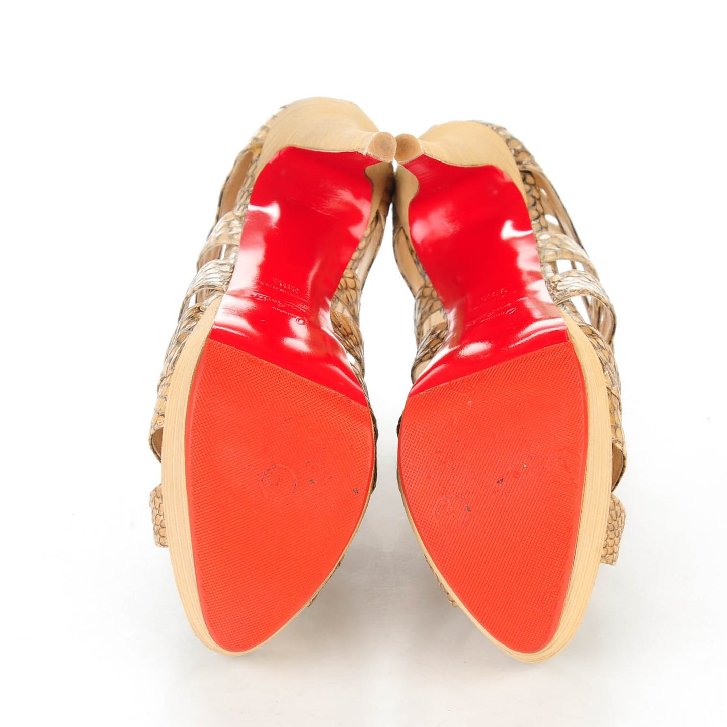 Python Balota 150 Platform Sandals 38.5 Beige