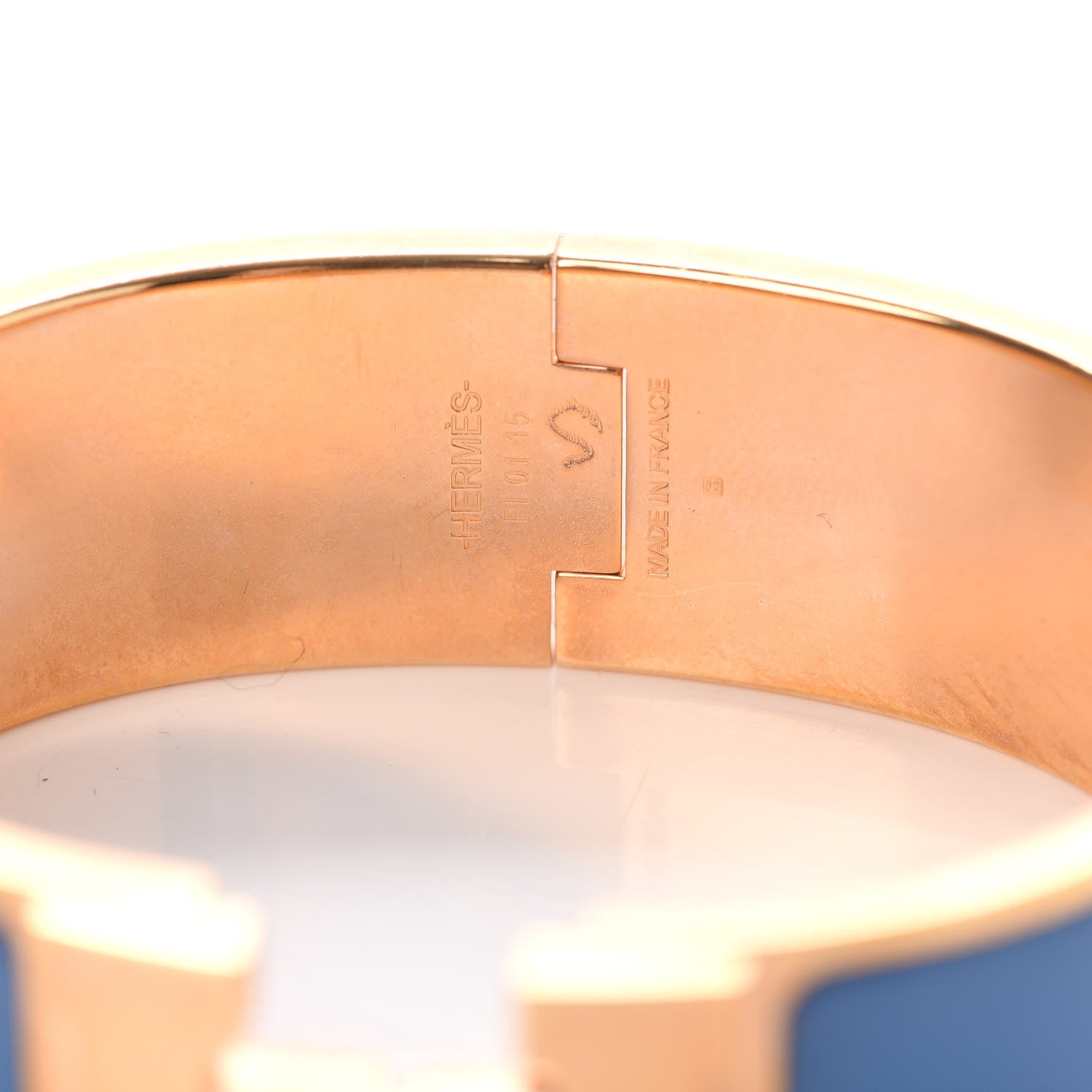 Hermes Enamel Wide Clic Clac H Bracelet PM Bleu Transat 5 of 6