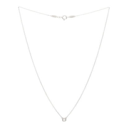 Tiffany Sterling Silver Diamond .07ct Elsa Peretti Diamonds by the Yard Pendant Necklace 2 of 3