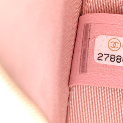 Chanel Iridescent Caviar Quilted Zipped Key Holder Case Rose Pink 7 of 10