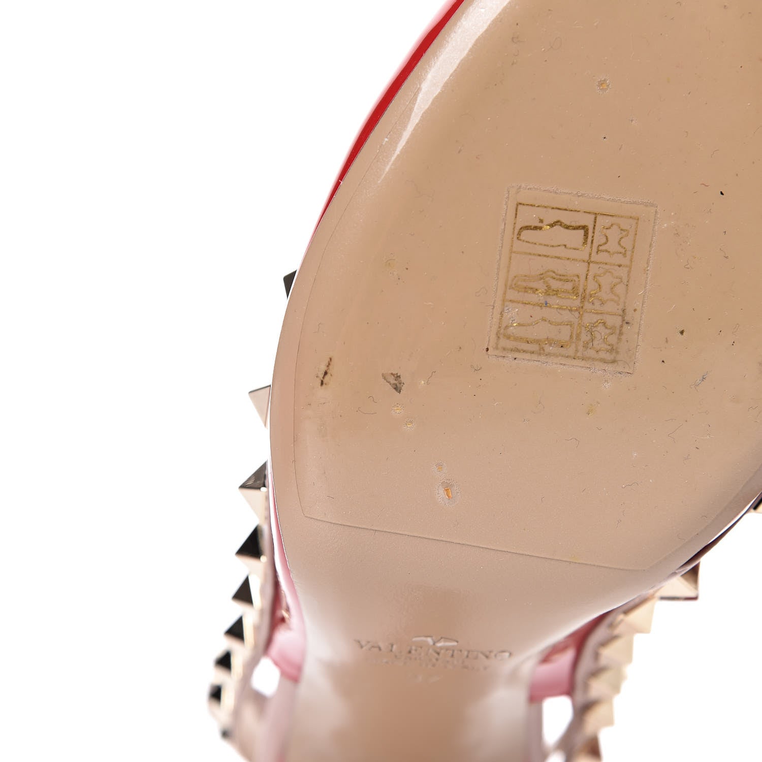 Valentino Garavani Patent Rockstud Ankle Strap 100mm Pumps 37 Rosso Valentino Poudre 6 of 11