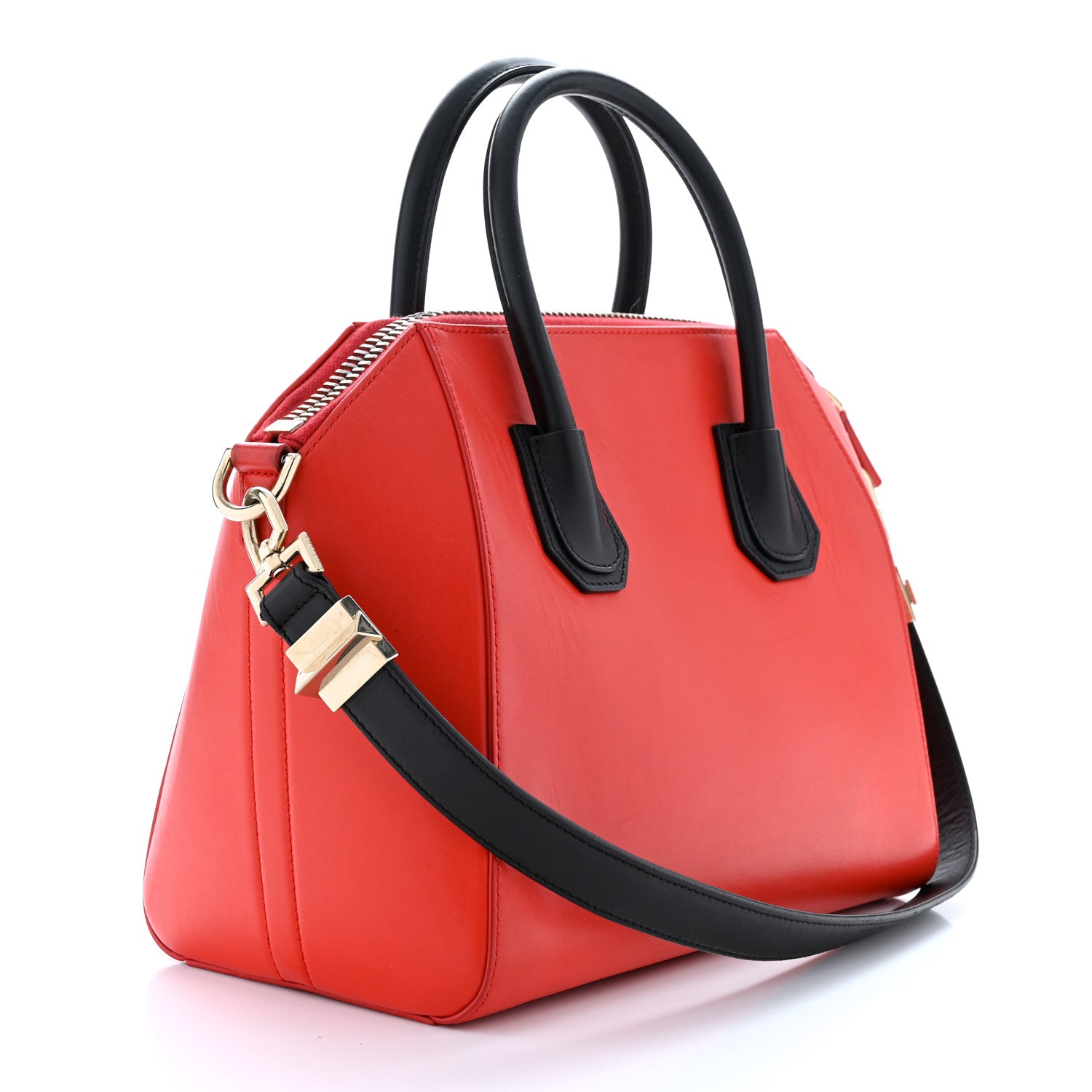 Givenchy Smooth Calfskin Small Bi-Color Antigona Red Black 3 of 13
