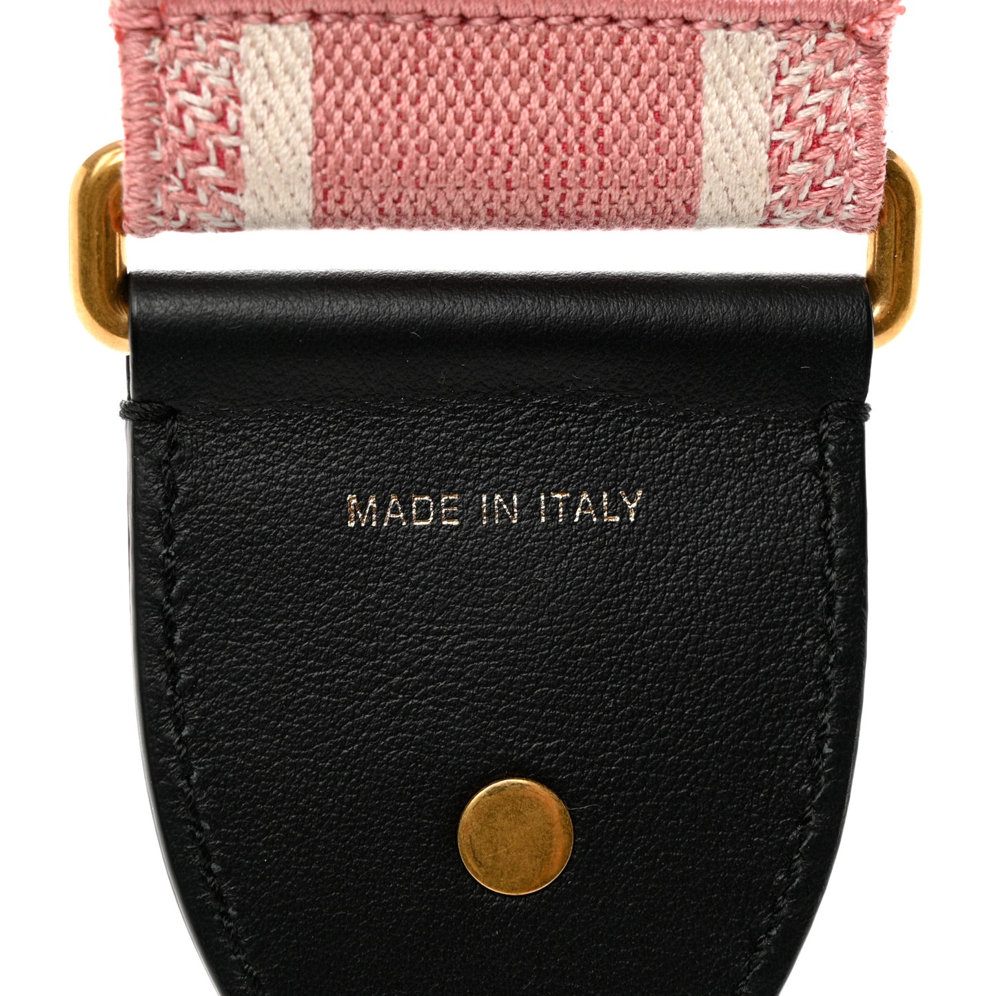 Canvas Embroidered Shoulder Strap Pink