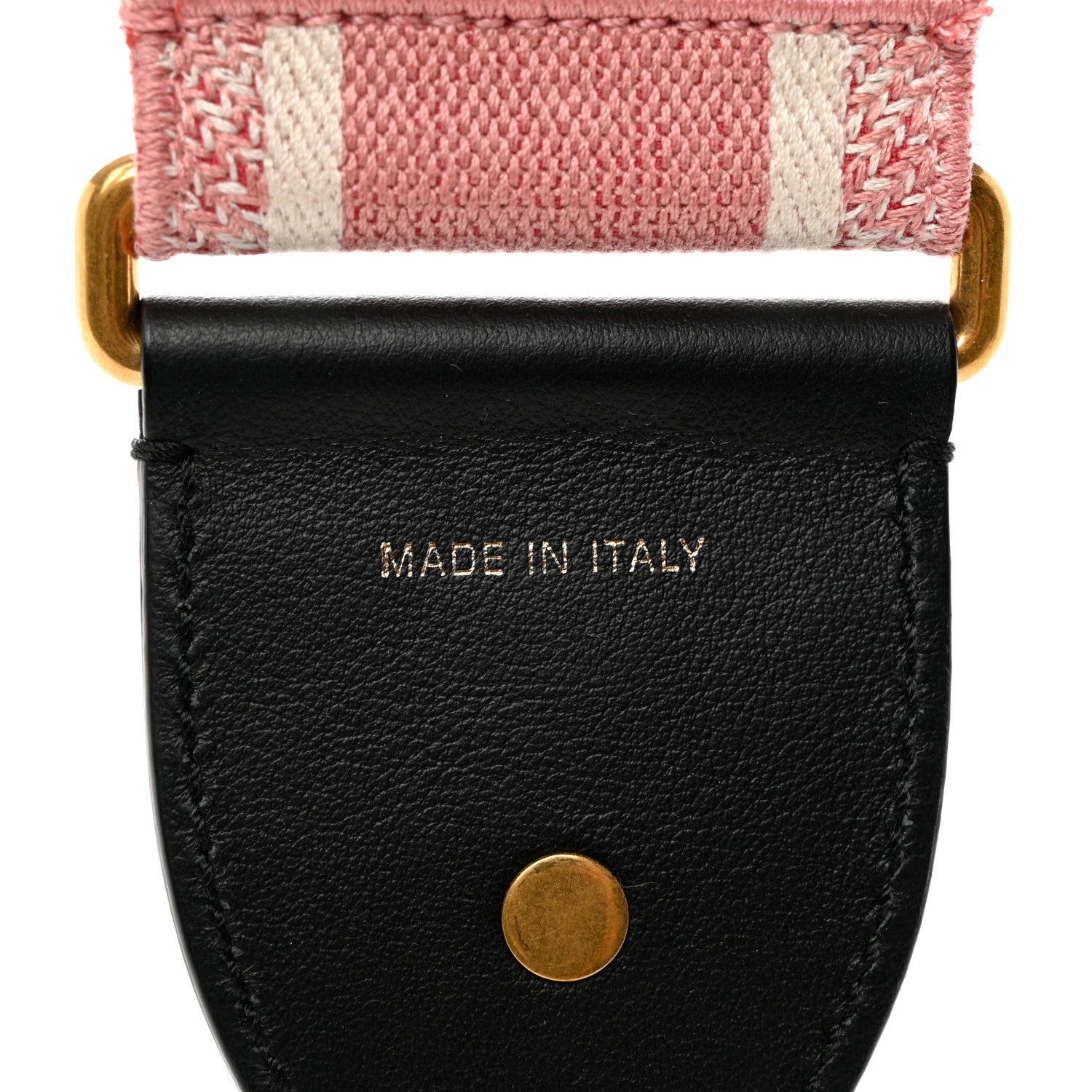 Christian Dior Canvas Embroidered Shoulder Strap Pink 3 of 3