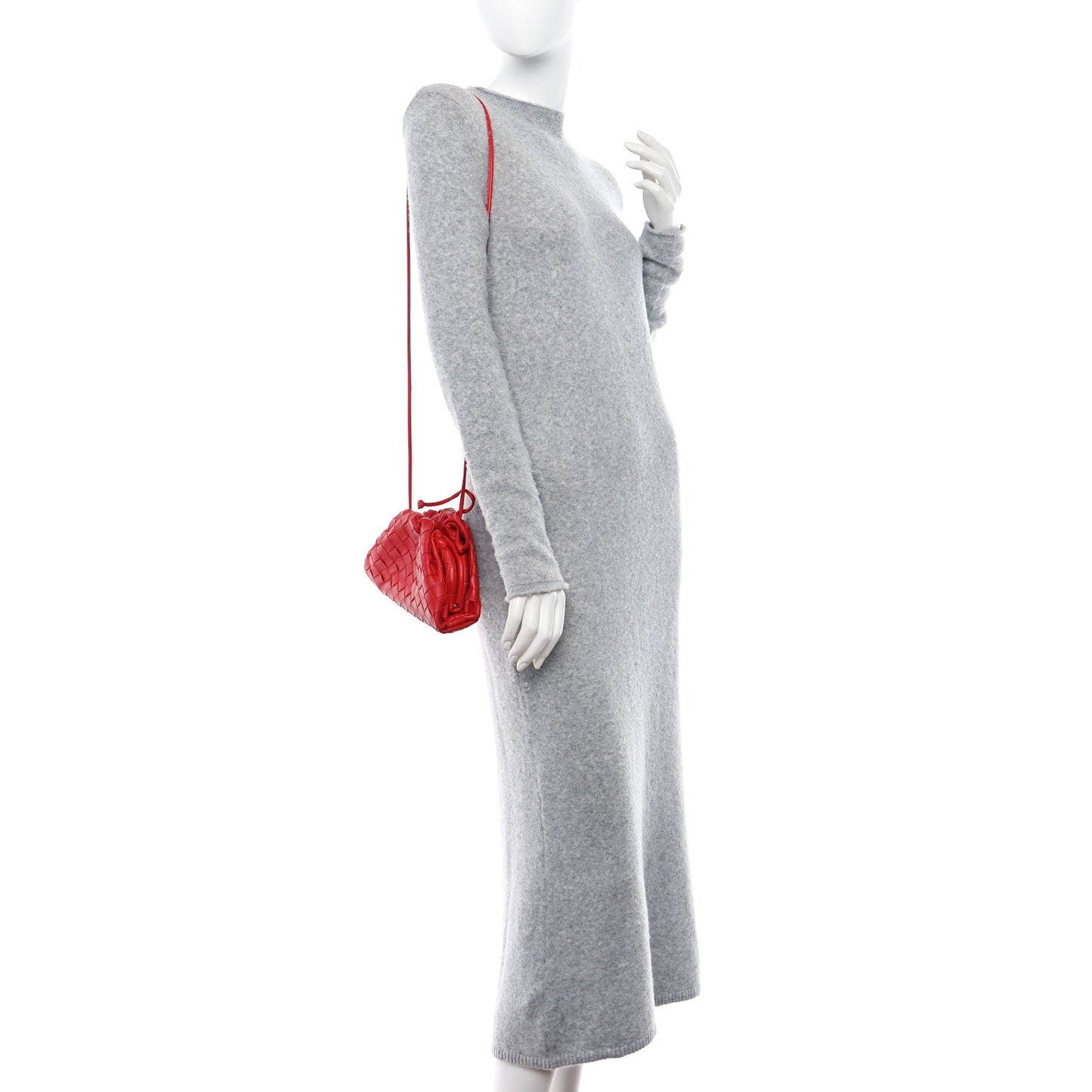 Nappa Intrecciato The Mini Pouch Bright Red