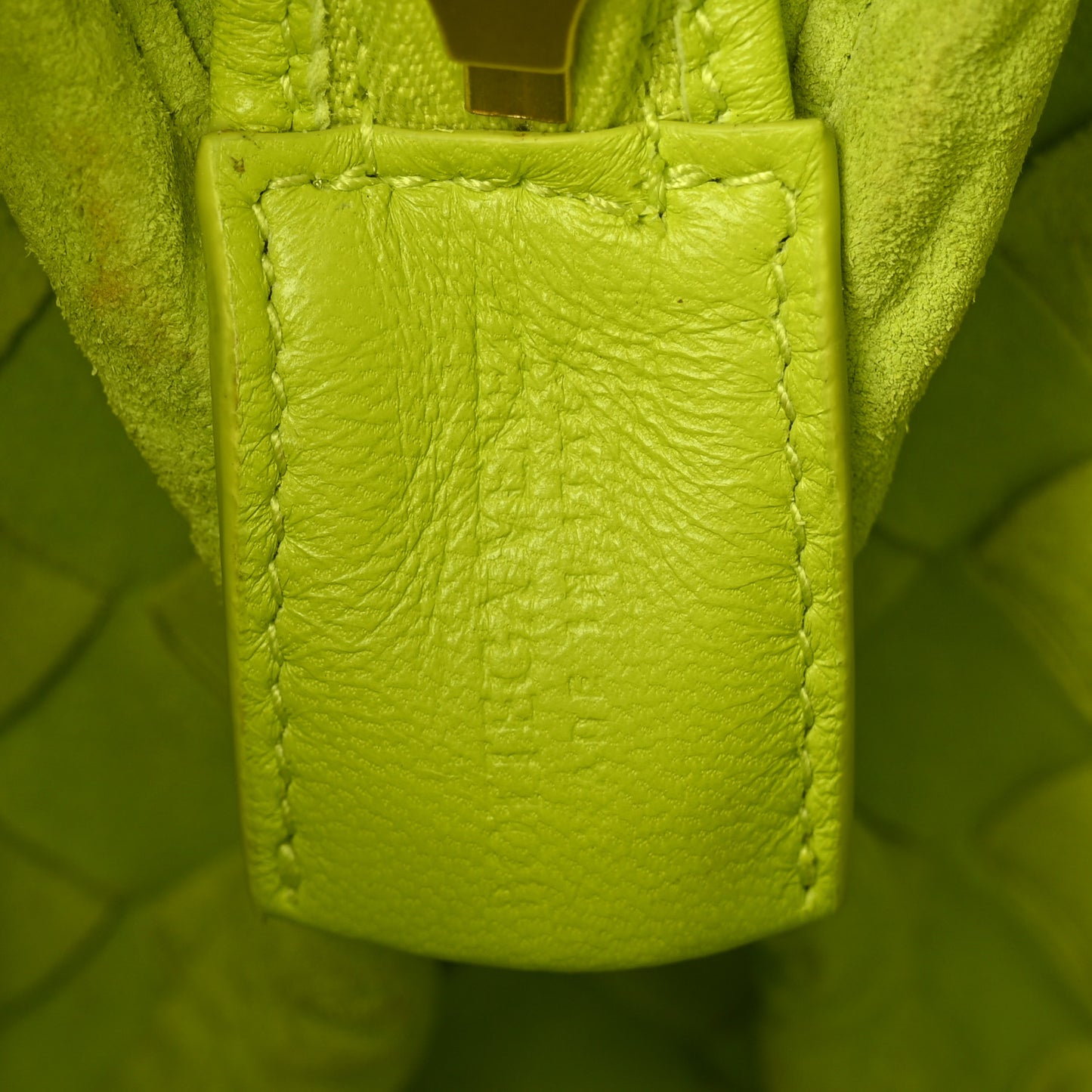 Nappa Intrecciato Mini Loop Camera Bag Acid Kiwi
