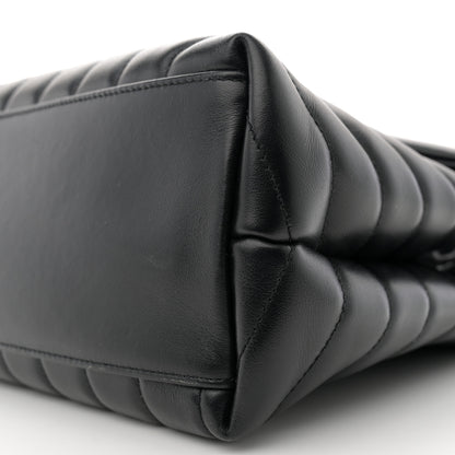 Saint Laurent Calfskin Y Quilted Monogram Medium Loulou Chain Satchel Black 10 of 11