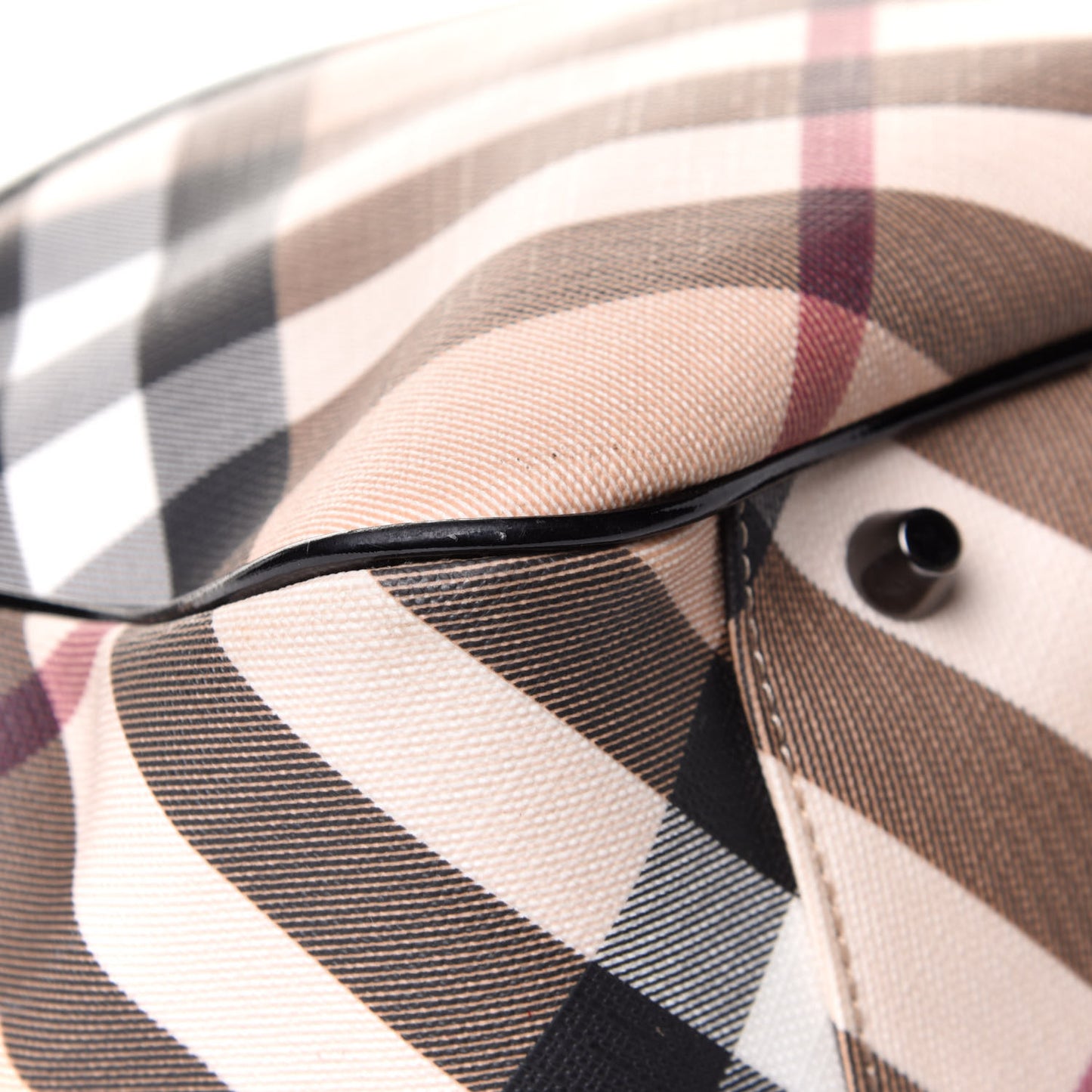 Patent Trim Nova Check Tote Black