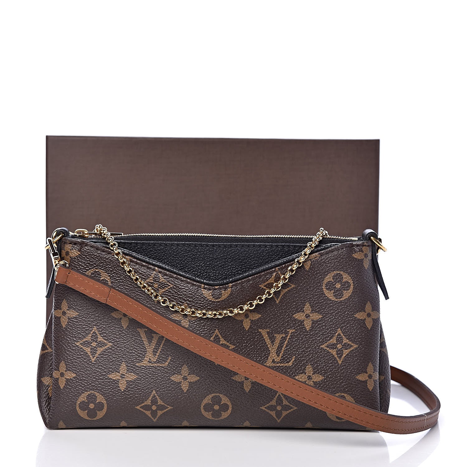Louis Vuitton Monogram Pallas Clutch Black 18 of 18