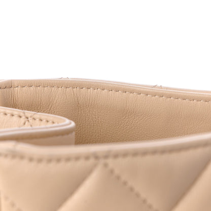Chanel Calfskin Quilted Large CC Shopping Tote Beige 10 of 12