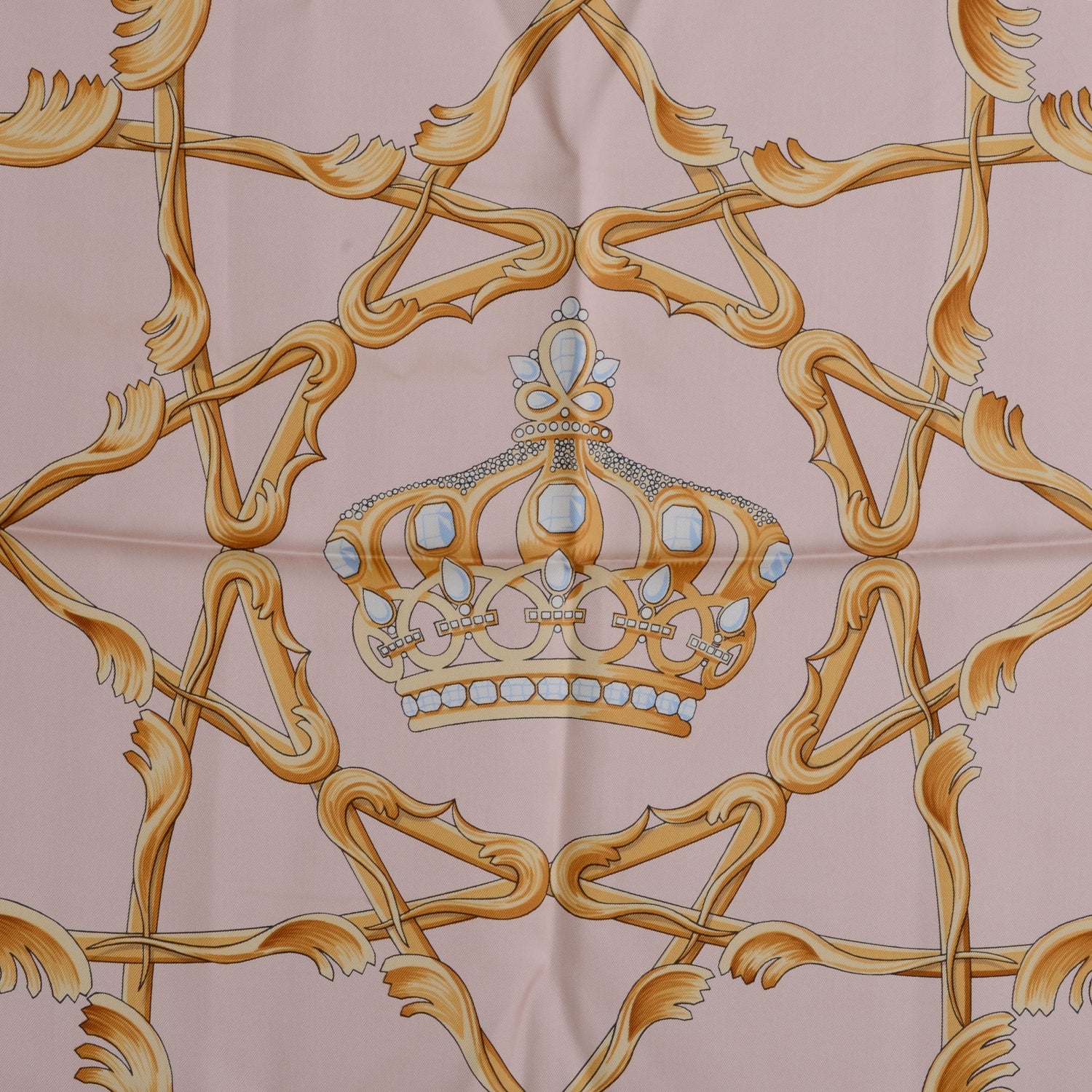 Hermes Silk Couronnes Crown Scarf 90 1 of 5