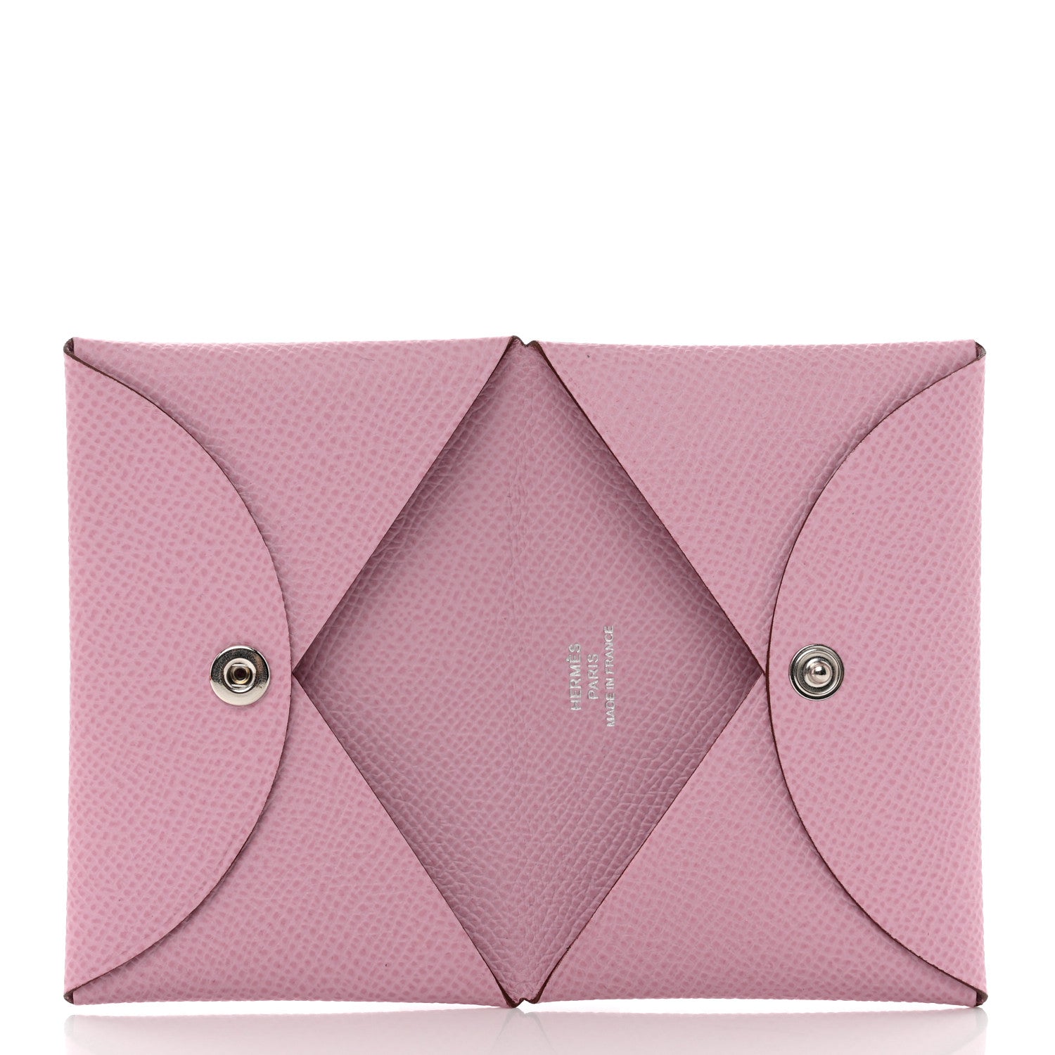 Hermes Epsom Calvi Card Case Mauve Sylvestre 6 of 8