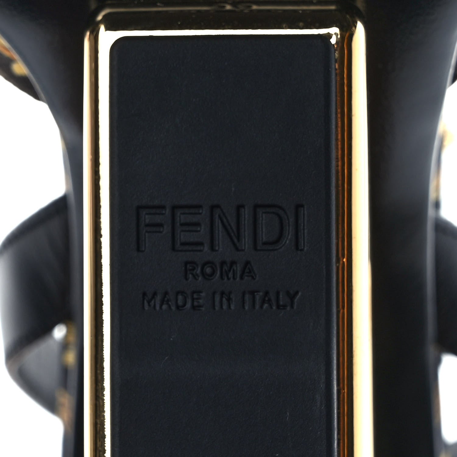 Fendi X VERSACE Silk Calfskin Fendace Fendi First 95mm Slingback Sandals 39 Tobacco Black Gold 6 of 8