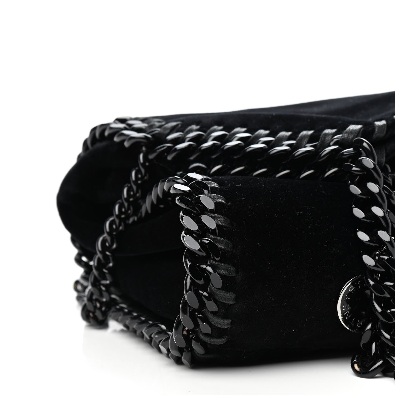Stella McCartney Velvet Mini Falabella Fold Over Tote Black 8 of 9