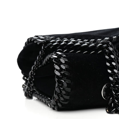 Stella McCartney Velvet Mini Falabella Fold Over Tote Black 8 of 9