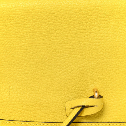 Alexander McQueen Grainy Calfskin Padlock Skull Clutch Yellow 7 of 14