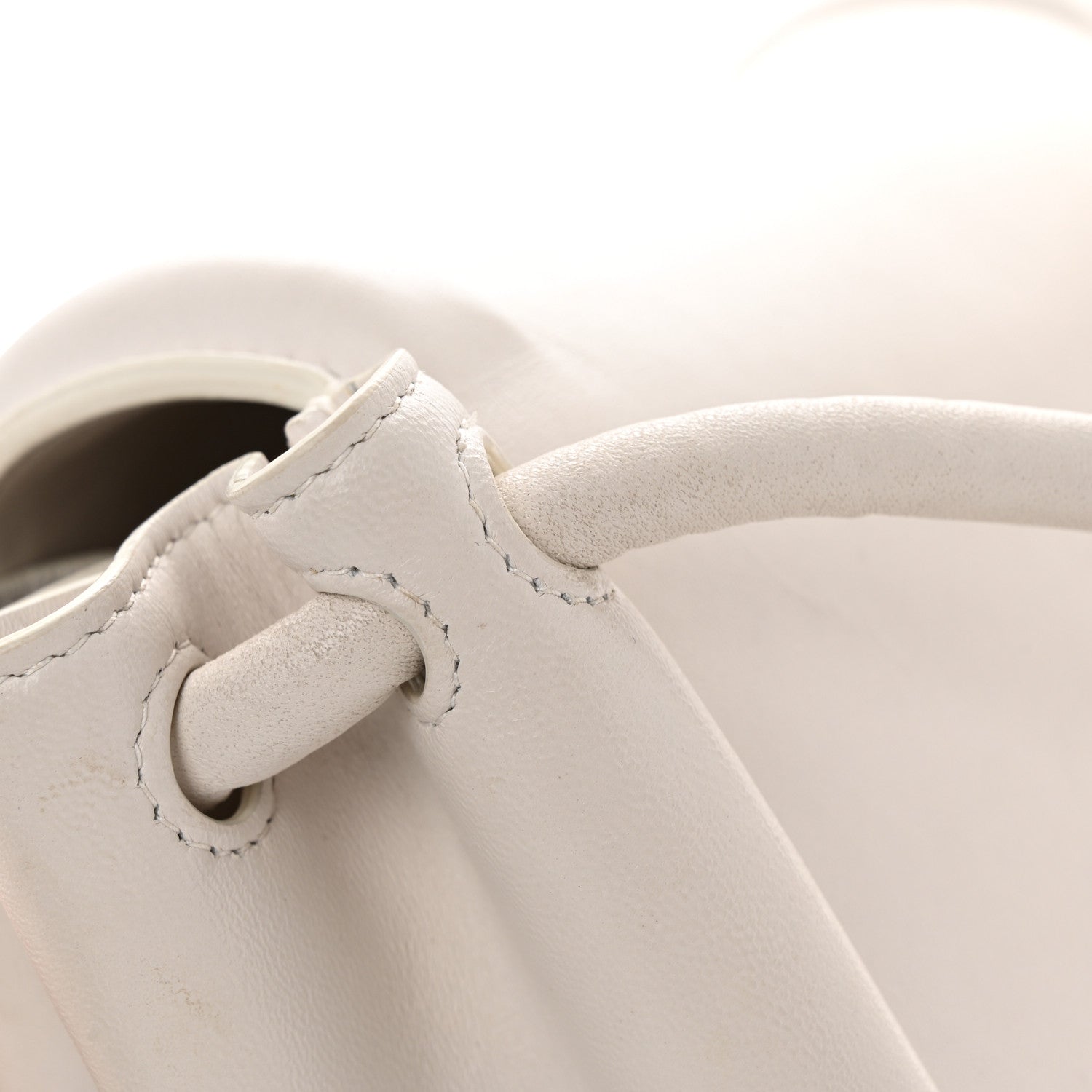 Bottega Veneta Lambskin Small Beak Triangle Flap Shoulder Bag Chalk 20 of 21