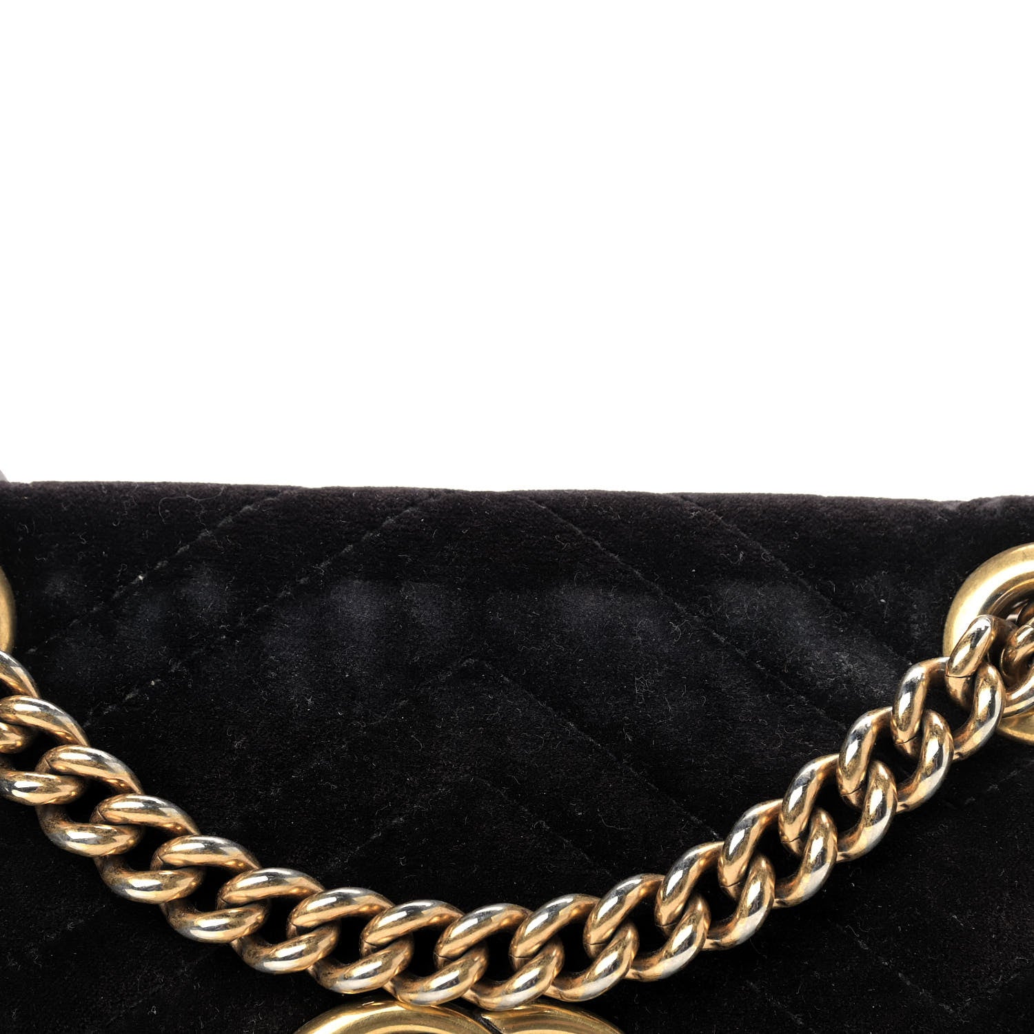 Gucci Velvet Matelasse Mini GG Marmont Shoulder Bag Black 13 of 13