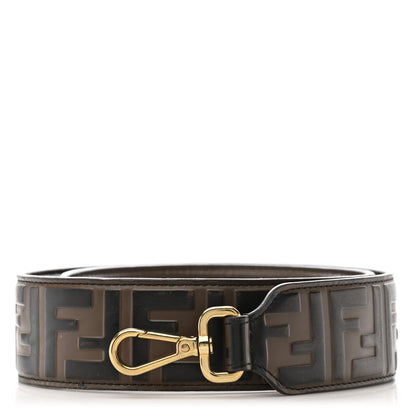 Fendi Vitello Century Bi-Color FF 1974 Embossed Strap You Maya Black 1 of 6