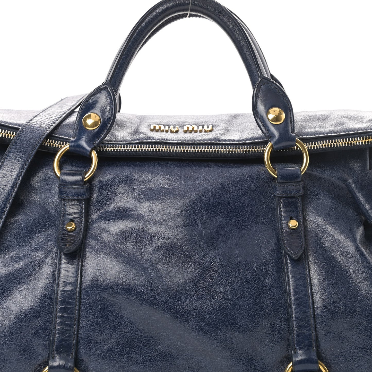 Vitello Lux Large Bow Bag Bleuette