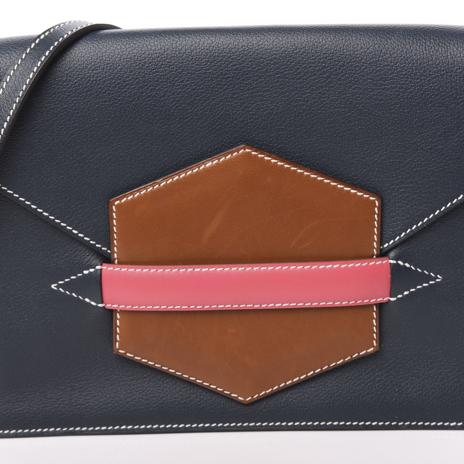 Hermes Evercolor Swift Faco Clutch Bleu de Malte Rose Tyrien Gold 10 of 10
