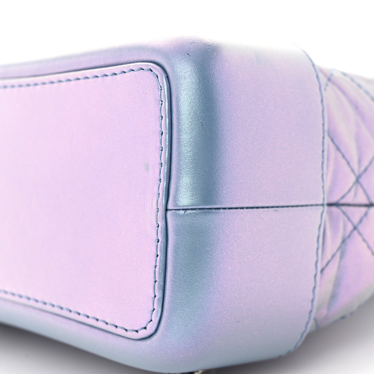 Chanel Iridescent Lambskin Calfskin Small Quilted Gabrielle Backpack Light Purple 9 of 16