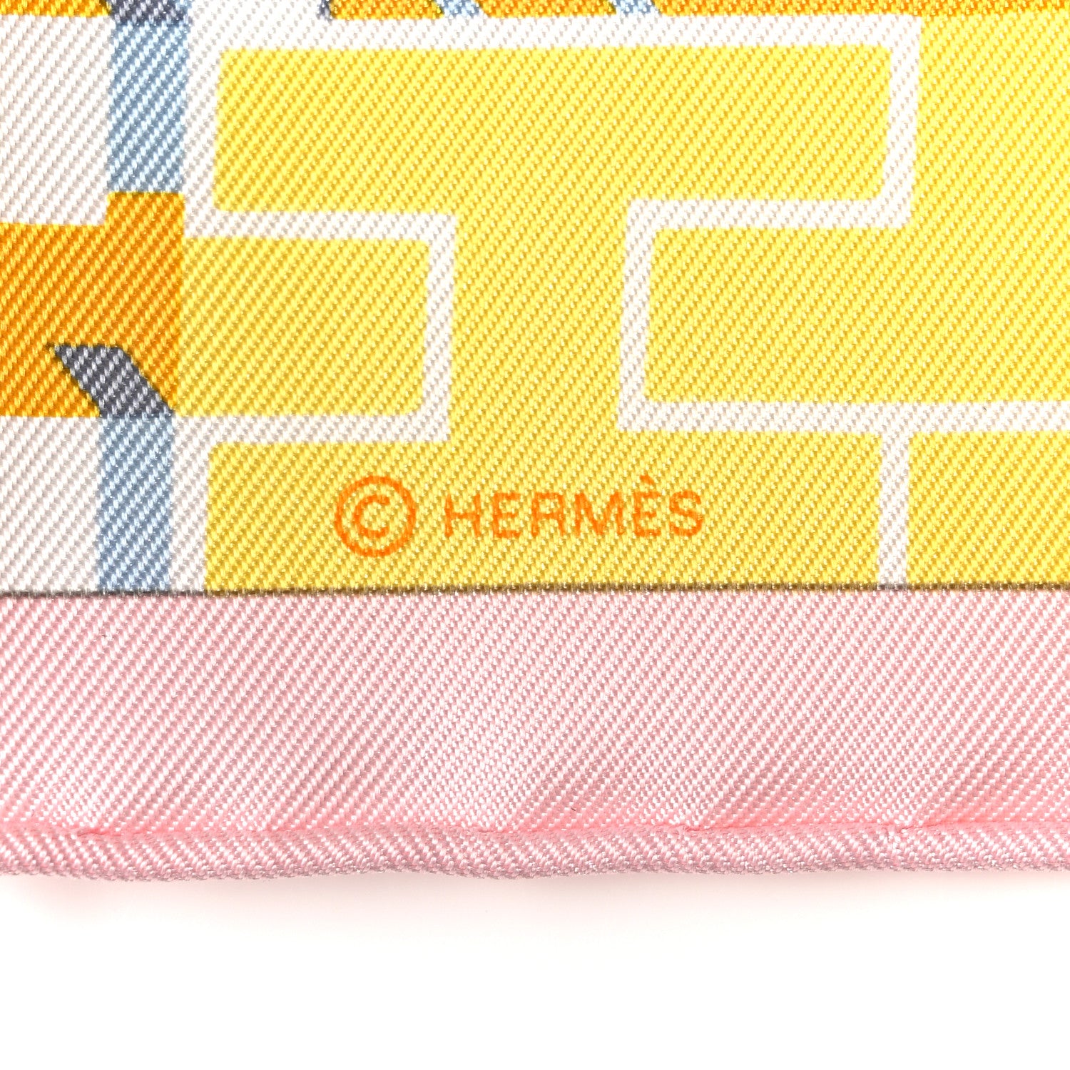 Hermes Silk Horse Club Detail Scarf 45 Rose Pale Vert Jaune 3 of 3