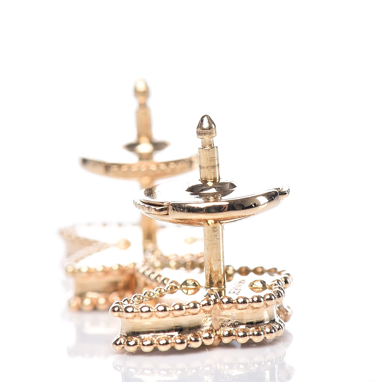 18K Yellow Gold Mother of Pearl Sweet Alhambra Butterfly Earrings