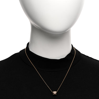 Bulgari 18K Rose Gold Diamond Small B.Zero1 Pave Pendant Necklace 2 of 5