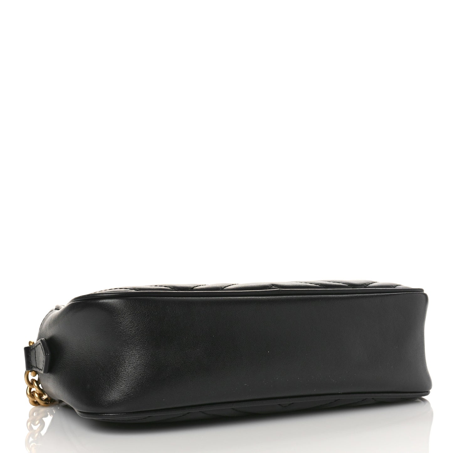 Calfskin Matelasse Small GG Marmont Chain Shoulder Bag Black