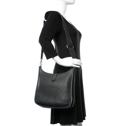 Hermes Taurillon Clemence Evelyne III PM Black 3 of 14