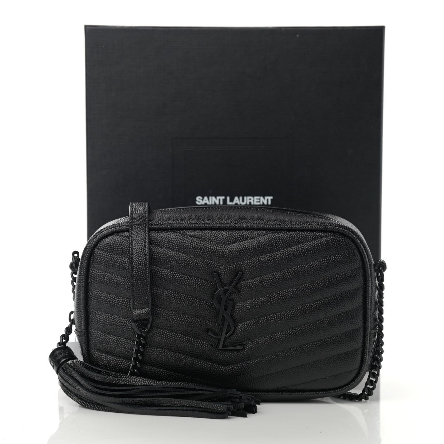 Grain De Poudre Matelasse Monogram Mini Lou Camera Bag Black
