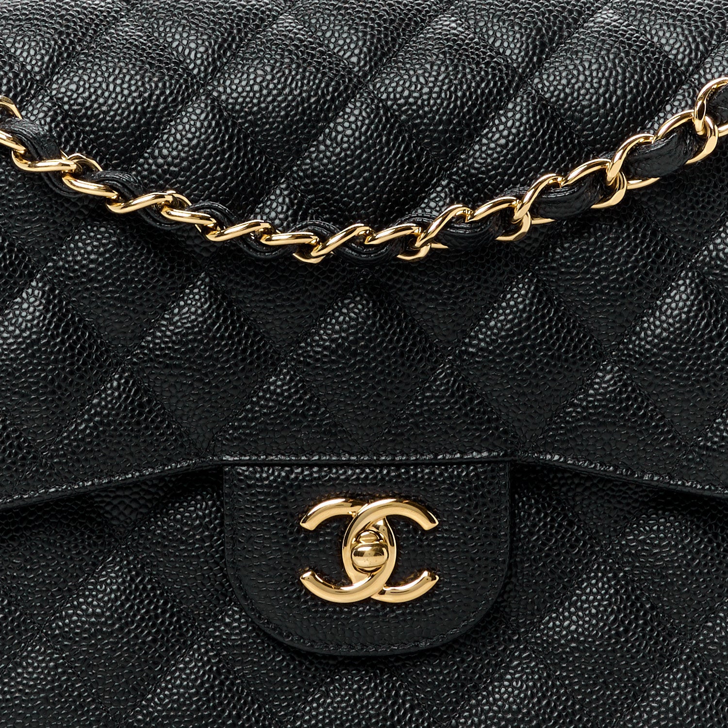 Chanel Caviar Quilted Jumbo Double Flap Black 8 of 10