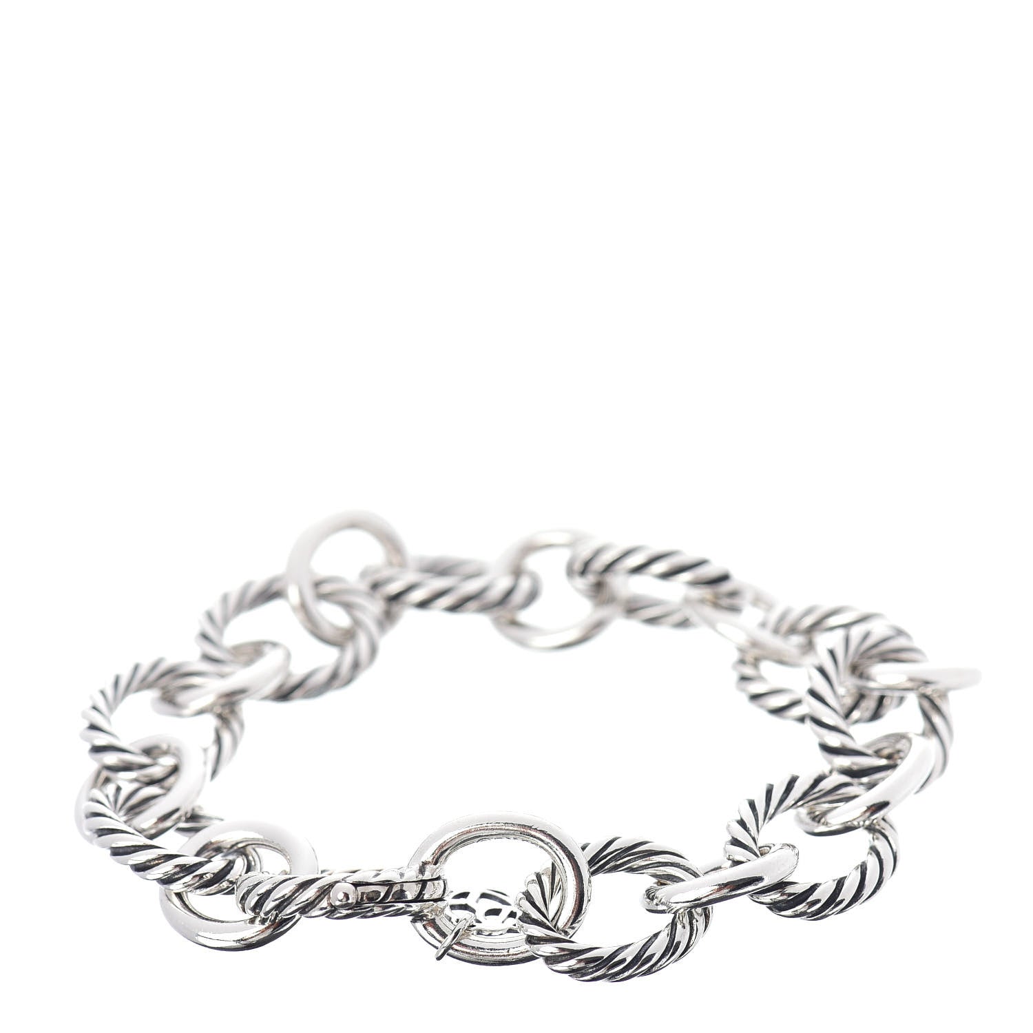 David Yurman Sterling Silver 12mm Large Oval Link Bracelet 3 of 4