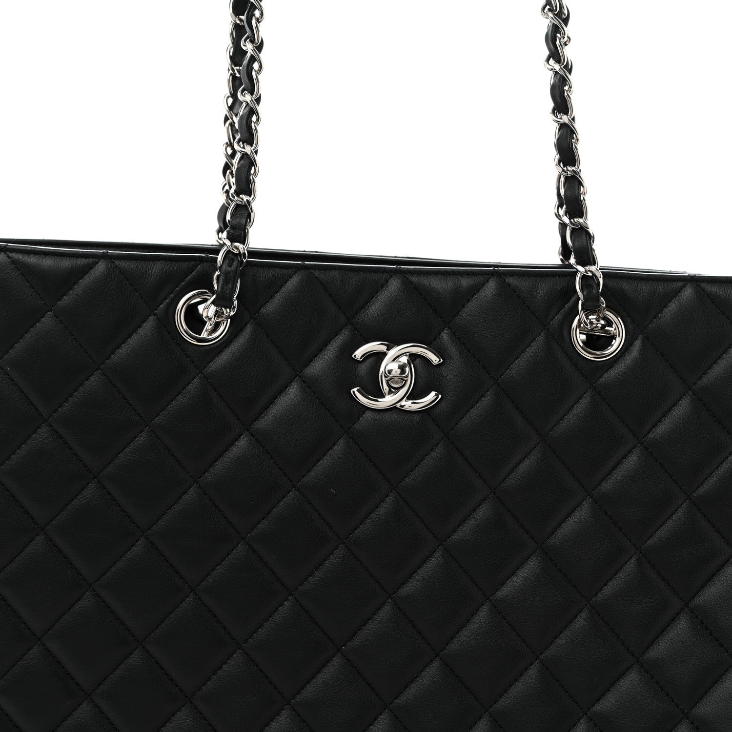Chanel Calfskin Quilted Large Classic Shopping Tote  Black 7 of 9