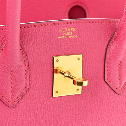 Hermes Chevre Mysore Birkin 30 Rose Shocking 6 of 16