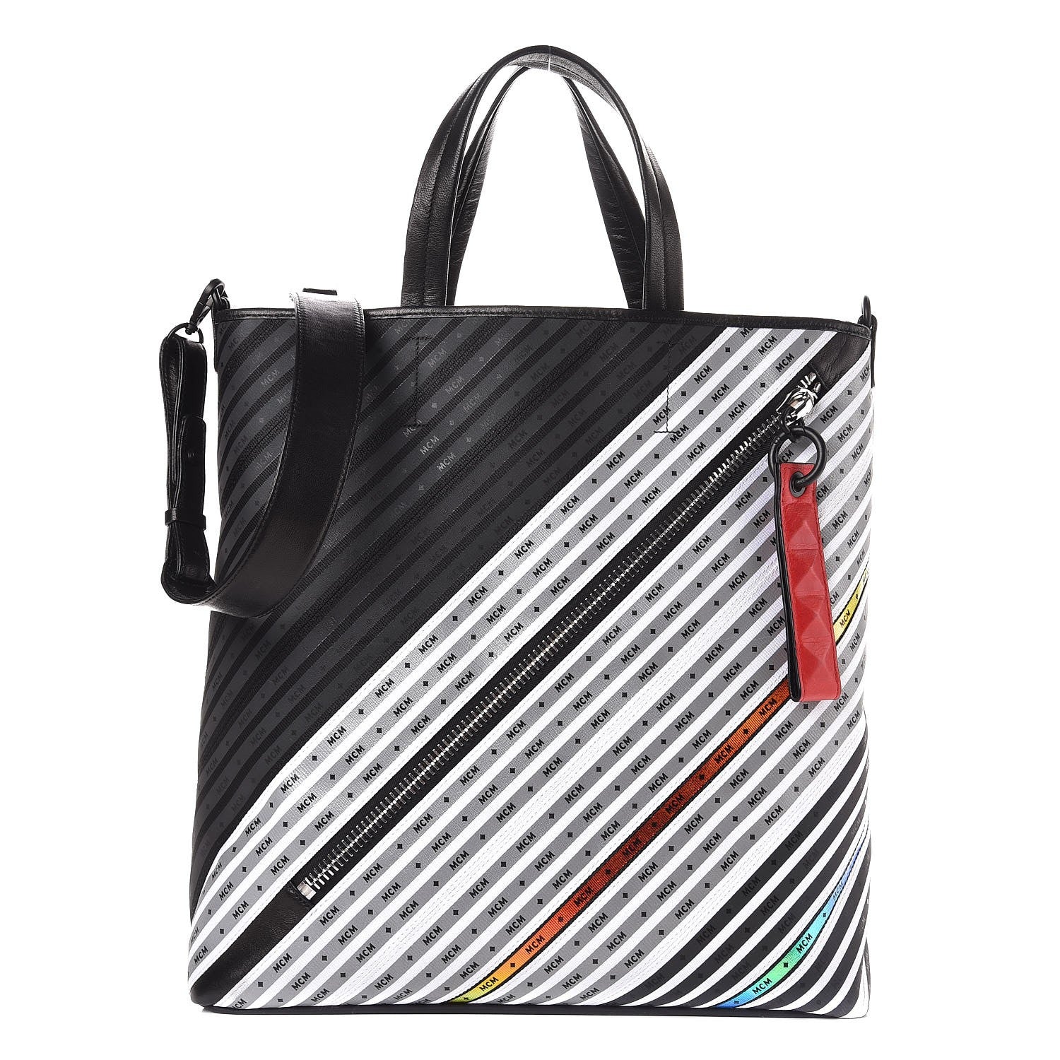 MCM Nylon Coated Canvas Zipper Tote 1 of 14