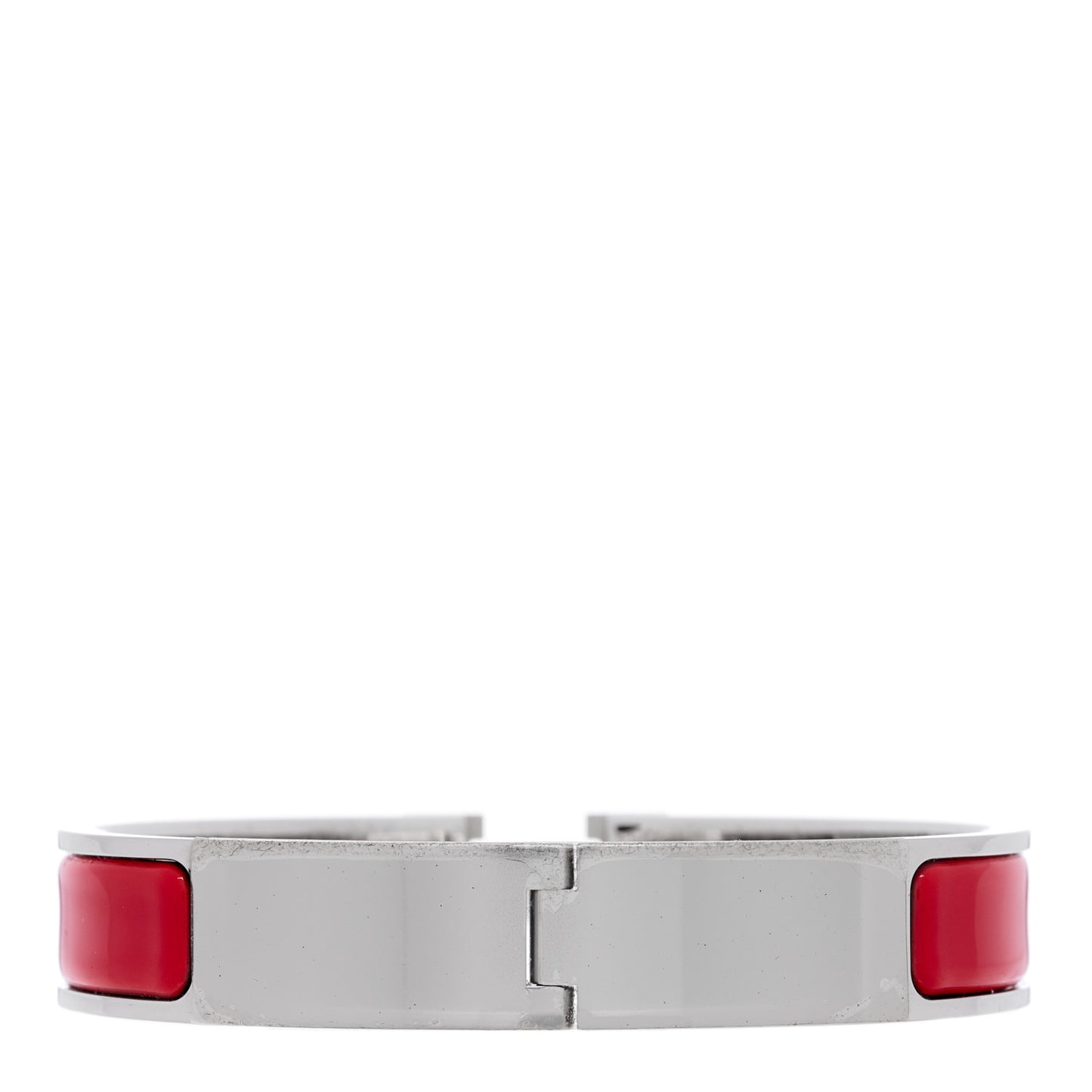 Enamel Narrow Clic Clac H Bracelet GM Rouge Vif