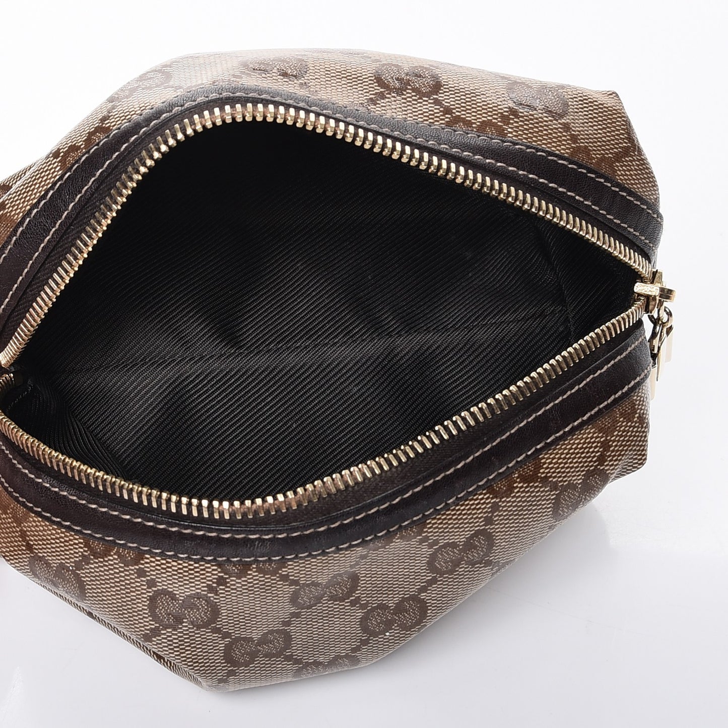 Crystal Monogram Duchessa Cosmetic Case Dark Brown